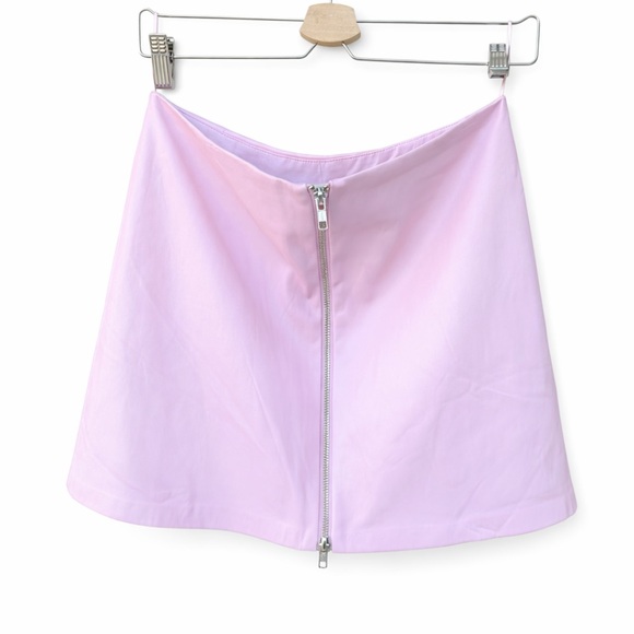 Amanda Uprichard Pink Mini Skirt Dylan Antique Rose NEW zip front Vday date - Picture 2 of 7